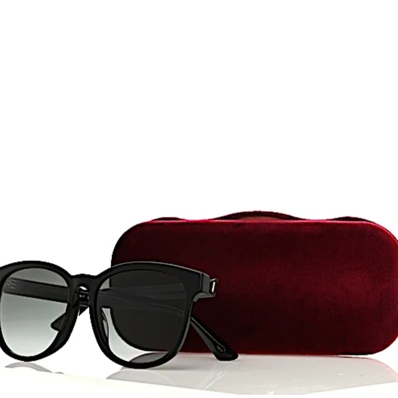 Gucci Women Polished Black Gray Gradient Sunglasses GG0232SK 001